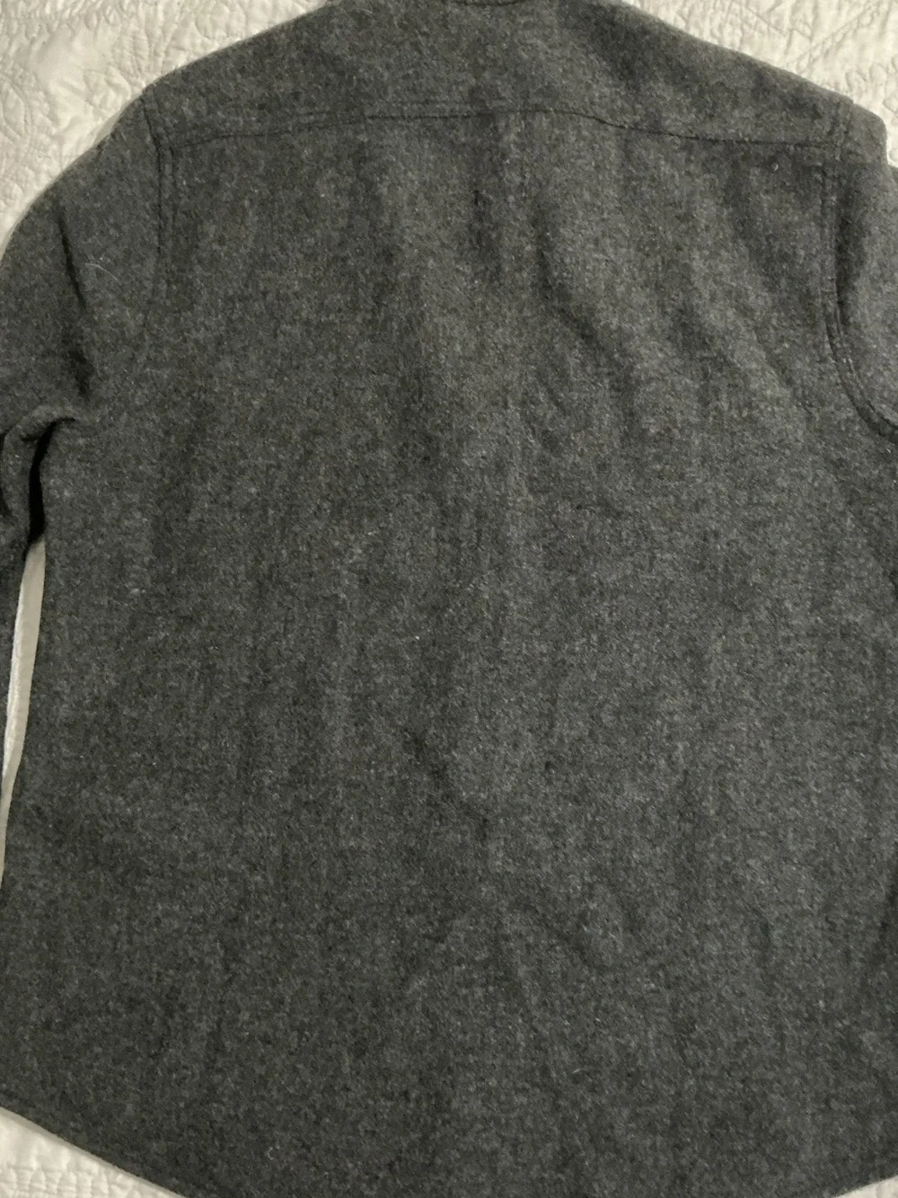 J. Crew 100% Brushed Wool Dark Charcoal Overshirt Shacket Size M